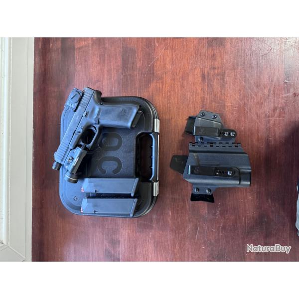 GLOCK 45 + Aimpoint ACRO P-2 + Streamlight TLR-1 HL + Holster Sidecar Trex-Arms