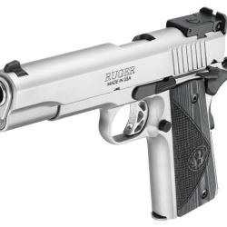 *Dingue le prix ! Pistolet Ruger SR 1911 Target Vis&eacute;e Bomar Stainless - Inox - 5"- 45 ACP - 34202158