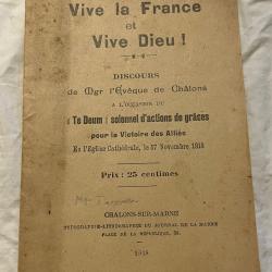 Vive la France et vive Dieu 1918 ww1