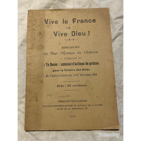 Vive la France et vive Dieu 1918 ww1