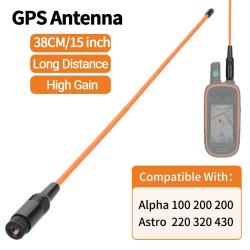 Lot de 2 Antennes GPS 771 ABBREE 38cm SMA M&acirc;le Garmin Alpha Astro