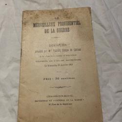Imprimerie du &laquo; Journal de la Marne &raquo; Le Merveilleux Providentiel de la Guerre 1919
