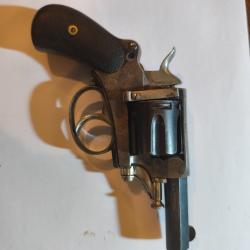 Superbe revolver type bouledogue beige acier renforc&eacute; calibre 380 PN cat&eacute;gorie D canon miroir