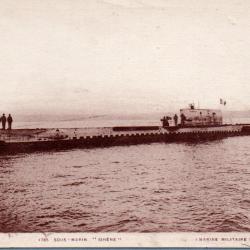Carte postale ancienne Sous-marin Sir&egrave;ne Marine Militaire Fran&ccedil;aise -N&deg;3961