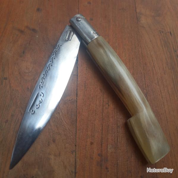 Magnifique Grand Couteau Traditionnel SARDENA Manche en Corne