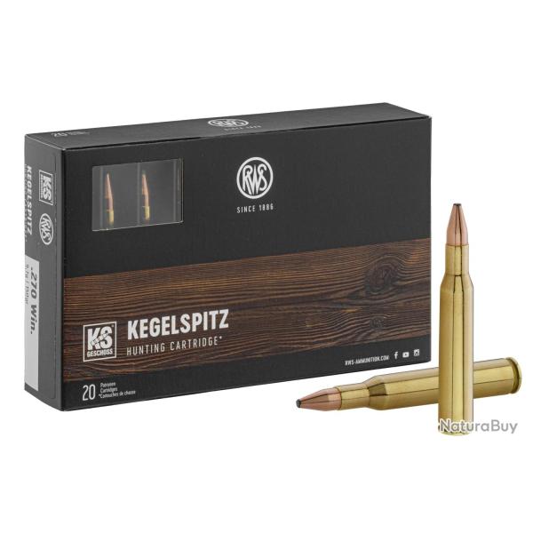 RWS .270 Winchester Pointe conique KS 150 gr / 9.7 g