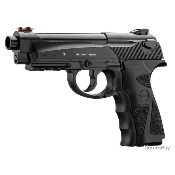 Pistolet CO2 culasse fixe BORNER SPORT 306M Cal. 4.5mm BB's