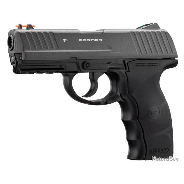 Pistolet CO2 culasse fixe BORNER W3000M Cal. 4.5mm BB's