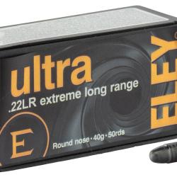 Cartouches ELEY Extreme Long Range .22LR 40gr / 2,59g