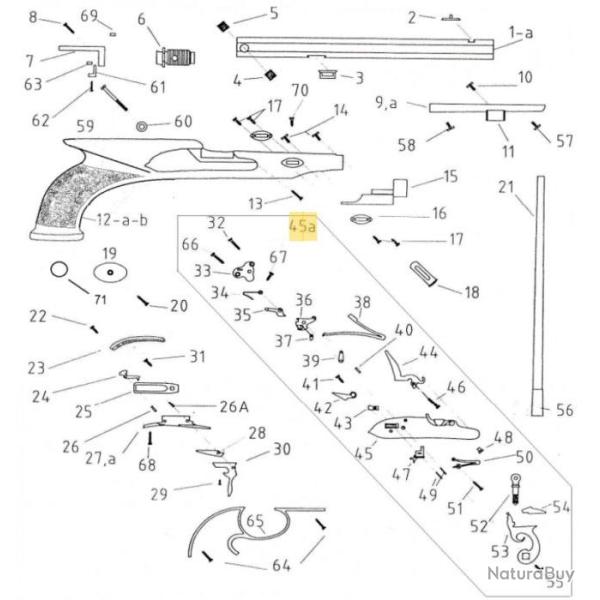 Platine pour armes � poudre noire Pedersoli - PLATINE COMPLETE TATTHAM ET EGG