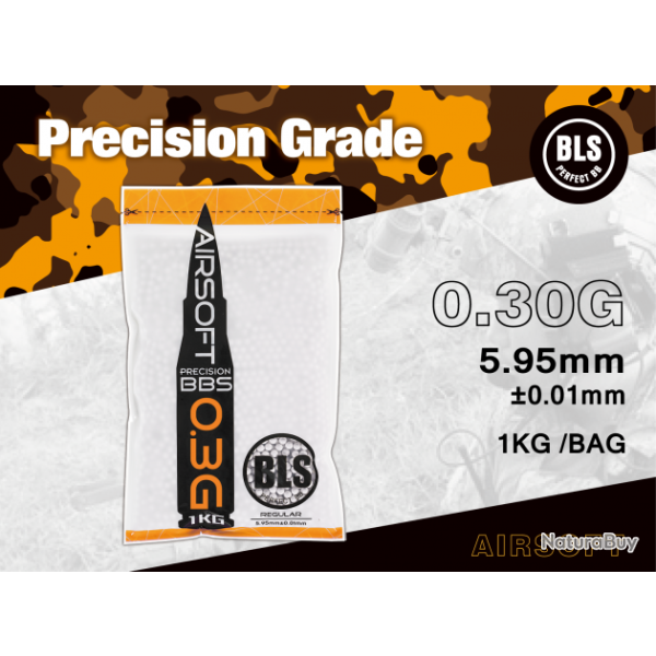 Billes BLS STD 6mm 0.30G - Carton 20 Sachets 1kg 0.30g BLS