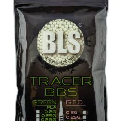 Billes 6mm airsoft tra&ccedil;antes 0.32g BLS BIO - Sac de 1 kg - CARTON 20 SACHETS TRACER 1KG VERT
