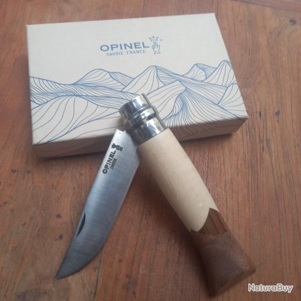 Joli Couteau OPINEL Inox N9 CIME Manche en Bois + Bo�te d origine