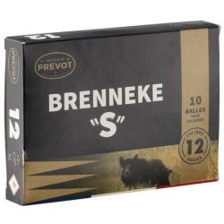 Cartouches Prevot Brenneke "S" - Demi-blind&eacute;e - Cal. 12/70 - 24 g / Par 1 / 10