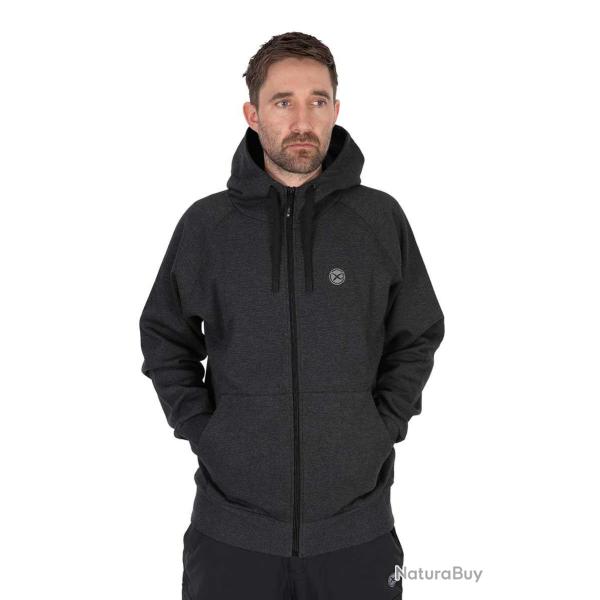 Sweat � Capuche Zipp� Matrix - Gris Anthracite XL