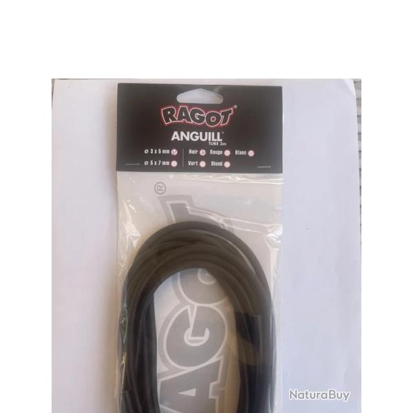 Ragot Anguill Tube 3 m - Noir - � 3/5 mm - Tube Souple P�che Mer