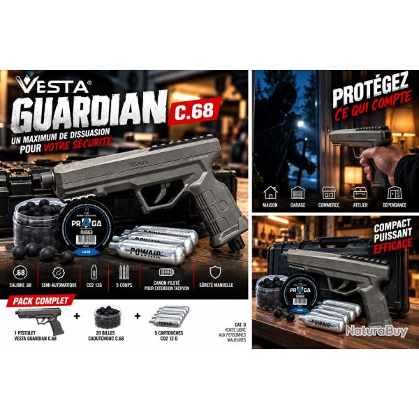 PACK Pack Vesta Guardian C.68 - 20 billes + 5 CO2