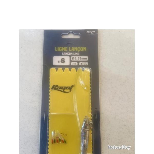 Bas de ligne Ragot lan�on - 6 hame�ons n�6 - 0,35 mm - 18 g -RG4121016- neuf