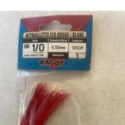 Mitraillette Ragot ECO rouge/blanc - 5 hame&ccedil;ons 1/0 - 0,50 mm - 135 cm - neuf-RG4417006