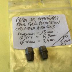 VENDU PAR LE-CUIRASSIER PAIRE DE CHEMINEES POUR FUSIL &Agrave; CHIENS PERCUSSION CENTRALE