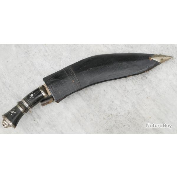 Couteau indien khukuri�kukri en bon �tat avec un petit couteau ref SDD26KUK001