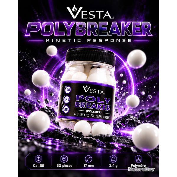 BILLES VESTA POLYBREAKER CAL.68 - BO�TE DE 50