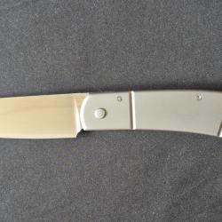 Couteau pliant artisanal de David LESPECT Frame-lock titane - Etat NEUF