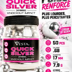 BILLES VESTA QUICKSILVER CAL.68 - BO&Icirc;TE DE 50