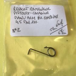 VENDU PAR LE-CUIRASSIER N&deg; 2 RESSORT RAMENEUR DE PISTOLET AIR COMPRIM&Eacute; MANU ARM MOD 177