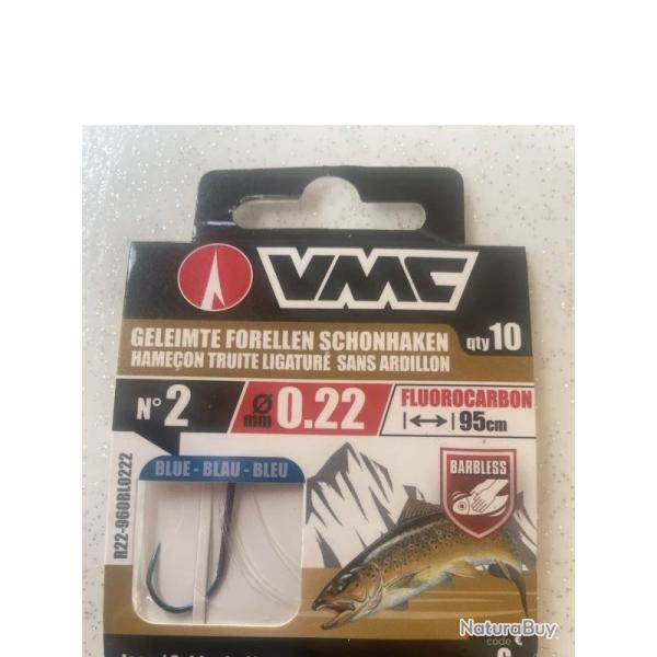 10 Hame�ons truite sans ardillon n�2 - Fluoro 0.22