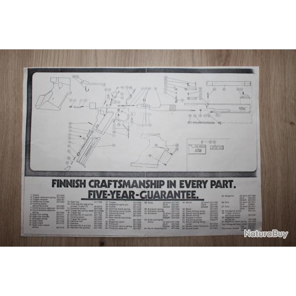 Document ''�clat�'' du rare pistolet SAKO Triace 22 - 32