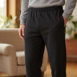 CHALLENGER VADIM1 -- Jogging molleton bas droit noir : le confort absolu au quotidien XL