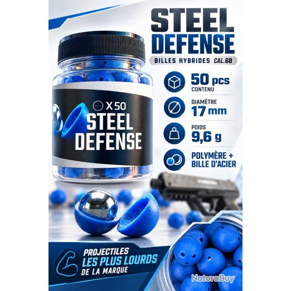 BILLES STEEL DEFENSE CAL.68 - BO�TE DE 50