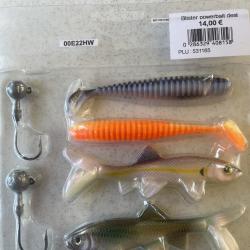 PowerBait - Blister 4 leurres + 2 t&ecirc;tes plomb&eacute;es - REF 531165