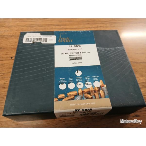 .32 S&W HN Sport 100gr - bte 500 pcs