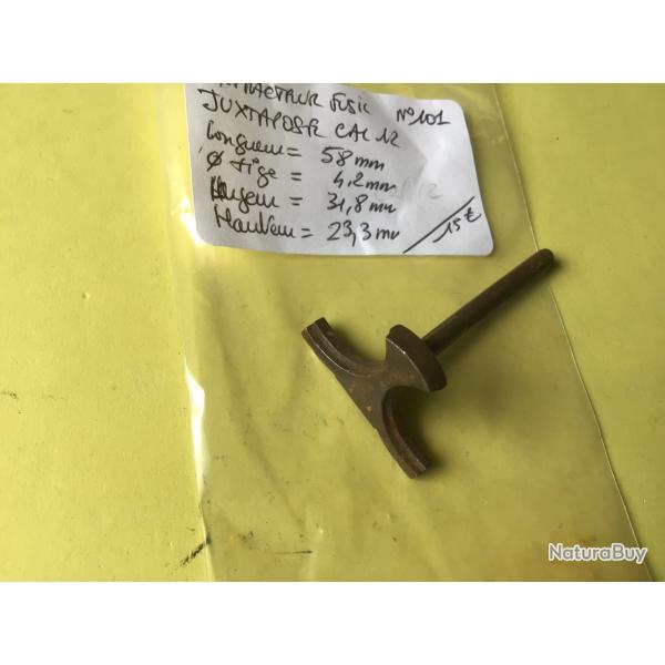 VENDU PAR LE-CUIRASSIER N�101 EXTRACTEUR FUSIL JUXTAPOS� HAMMERLESS CAL 12