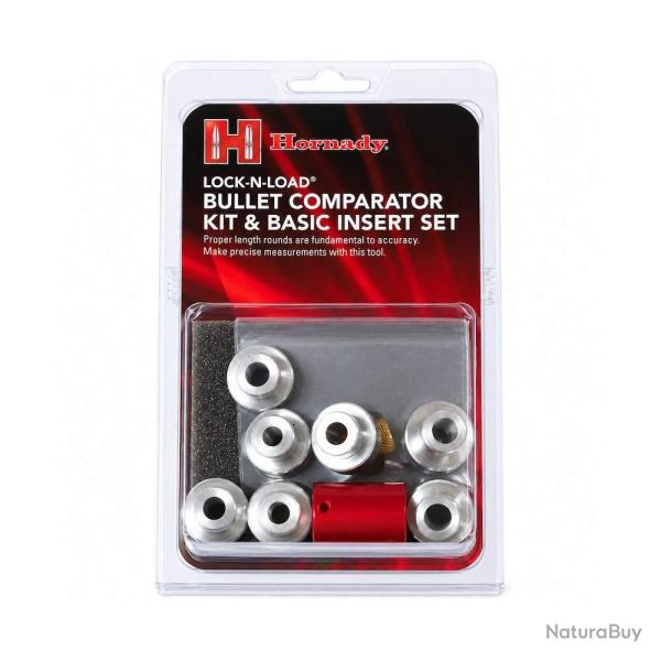 Jeu Hornady Lock-N-Load Bullet Comparator avec corps et 7 inserts - B234