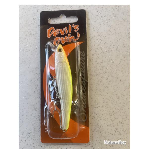 Shakespeare Devil's Own Minnow - 8,5 cm Jaune/Blanc - REF 00J21BWJB
