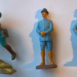 Soldats de plomb Fran&ccedil;ais WW1 officiers (lot15)