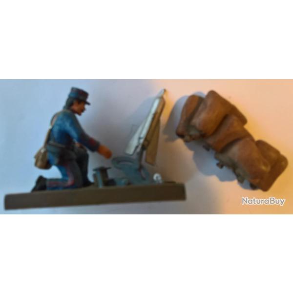 Soldat de plomb Fran�ais WW1 Crapouillot (lot20)