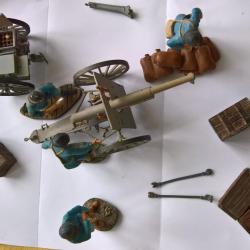 Lot canon de 75, pointeur, artilleur, tireur, chef, accessoires... Fran&ccedil;ais WW1 (lot30)