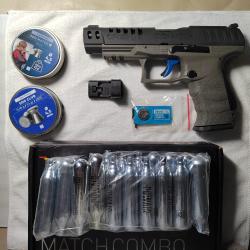 Pistolet Walther Co2 Q5 Match combo cal. 4.5 mm plombs de chez Umarex