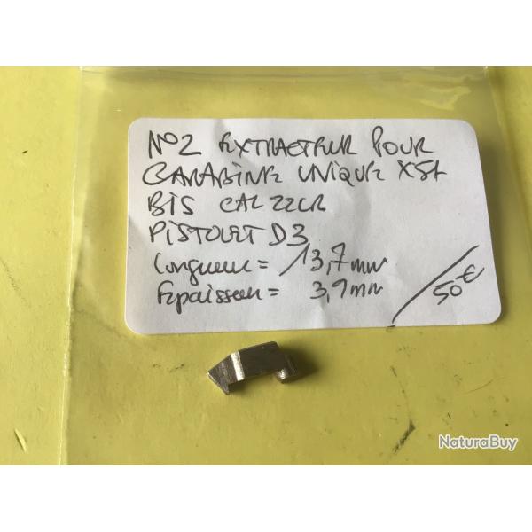 VENDU PAR LE-CUIRASSIER  N� 2 EXTRACTEUR CARABINE UNIQUE X51 BIS ET PISTOLET UNIQUE D3  CAL 22 LR