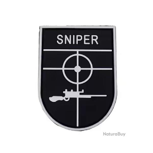 Patch Sniper - Noir/Blanc - PVC - velcro - Livraison gratuite