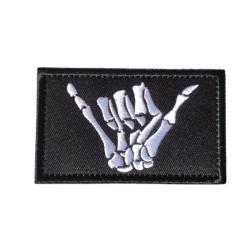 Patch Shaka Noir - velcro - Livraison gratuite