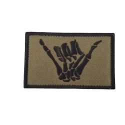 Patch Shaka Kaki - velcro - Livraison gratuite