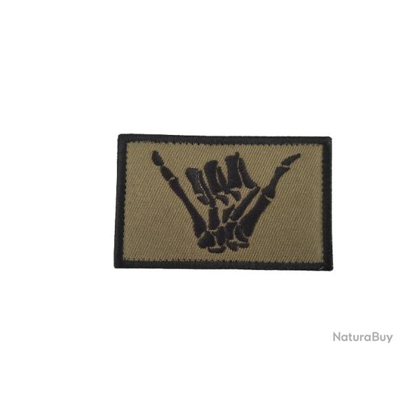 Patch Shaka Kaki - velcro - Livraison gratuite
