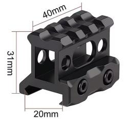R&eacute;hausseur Picatinny (Riser Mount) Base Mount 20mm Picatinny Rail neuf airsoft