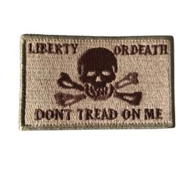 Patch Drapeau - Pirate Liberty of Death - Beige - velcro - Livraison gratuite