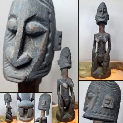 Statue Dogon Bombou-toro, H : 40 cm, L : 10 cm, P : 11 cm